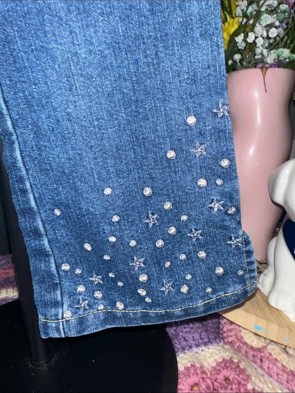 🎉Old Navy Blue Girls' Embellished Jeans. C330
